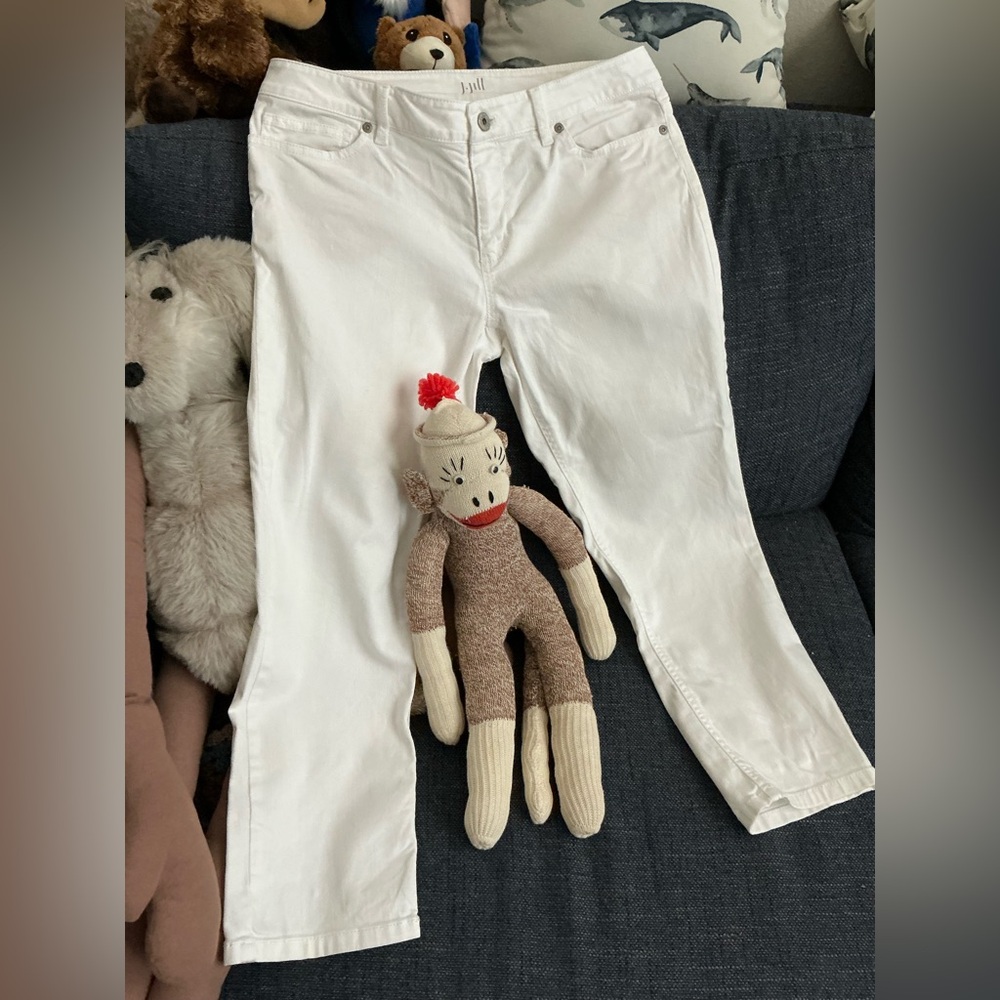 J Jill White Cropped denim jean